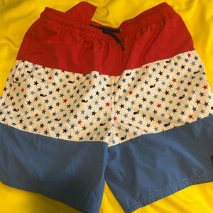 Vineyard Vines Size Medium Red, White and Blue Swim Trunks